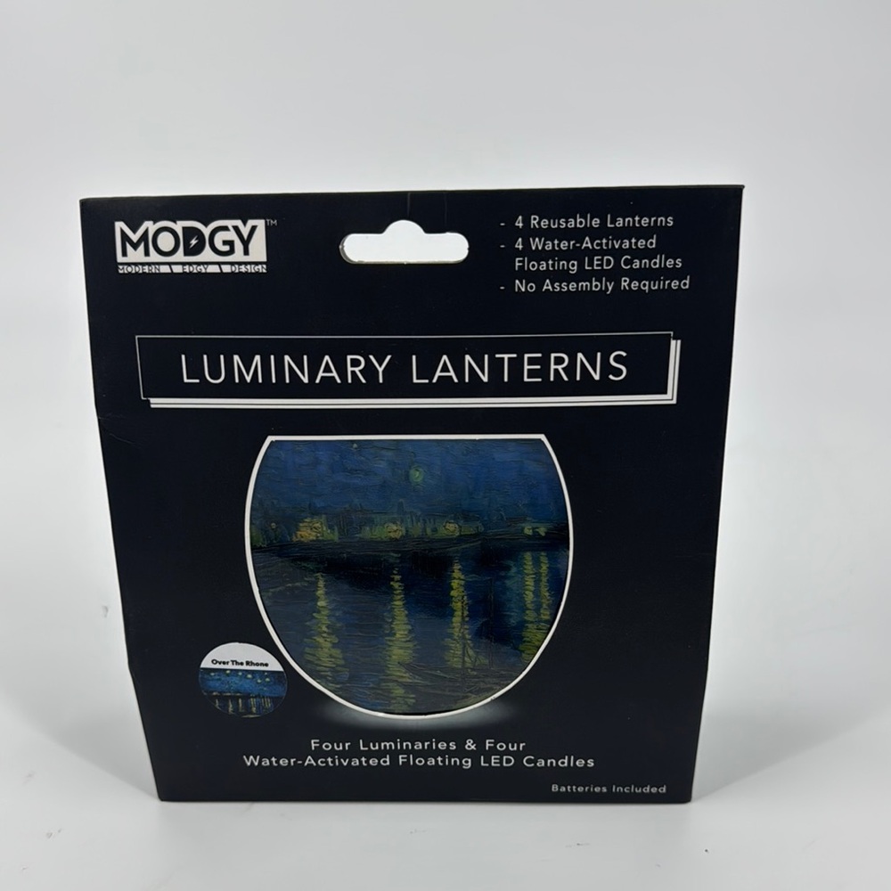 Modgy Luminary Lanterns Over the Rhone Water Activated Floating LED Candles